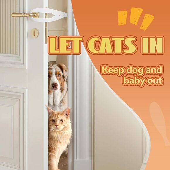 2 Pcs Cat Door Stopper Pet Door Latch to Keep Dog Out of Litter Box and Food - Picture 5 of 5